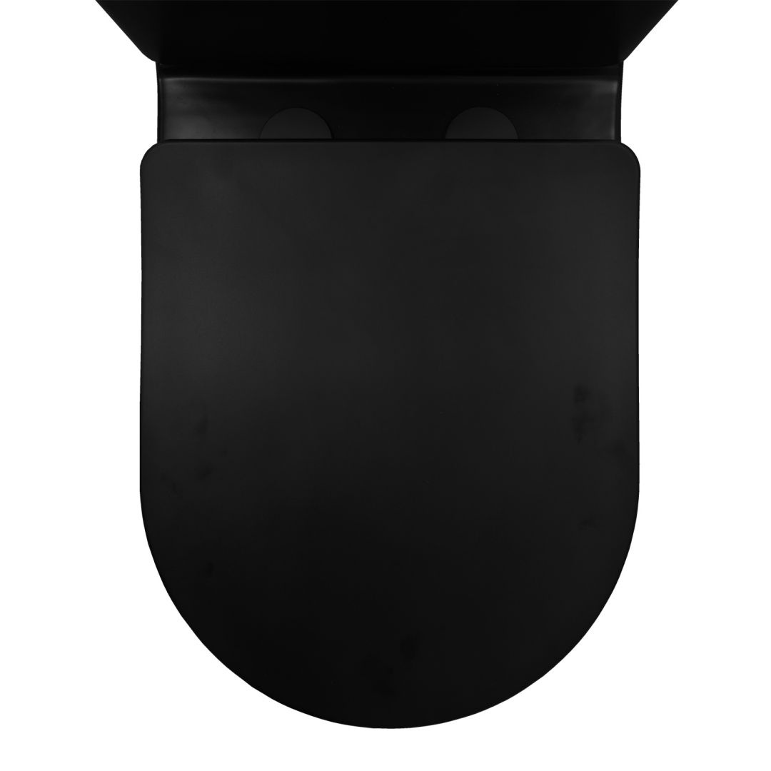 Унитаз Azario Black Queen AZ-8380 Безободковый Выпуск Горизонтальный